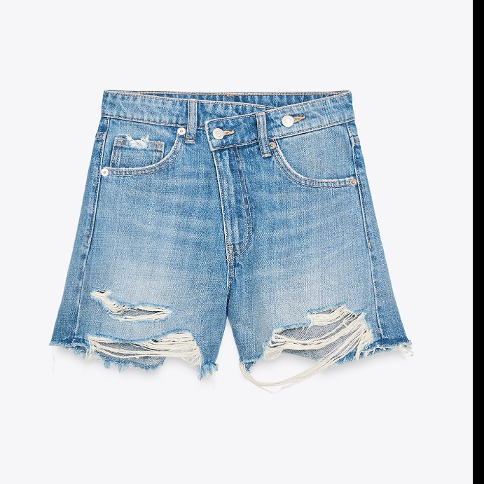 New! Zara High-Rise Cross Waist Mom Fit Tre Denim
